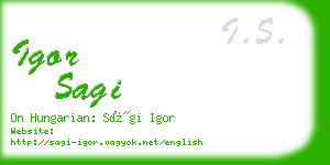 igor sagi business card